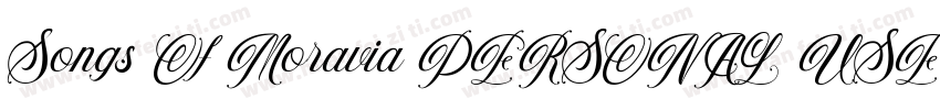 Songs Of Moravia PERSONAL USE Regu字体转换